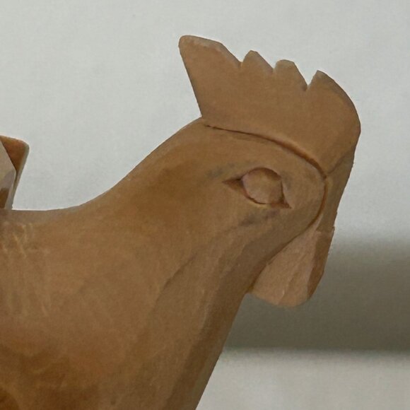 USSR Russia Wooden Hand Carved Moving Rooster Chicken with Buckets Toy - Picture 9 of 11